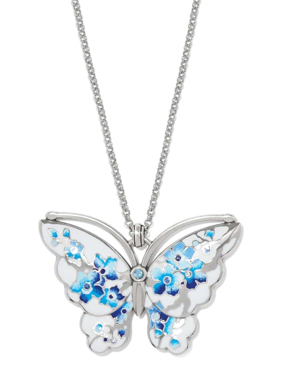 Brighton Kyoto In Bloom Indigo Large Butterfly Necklace NWT